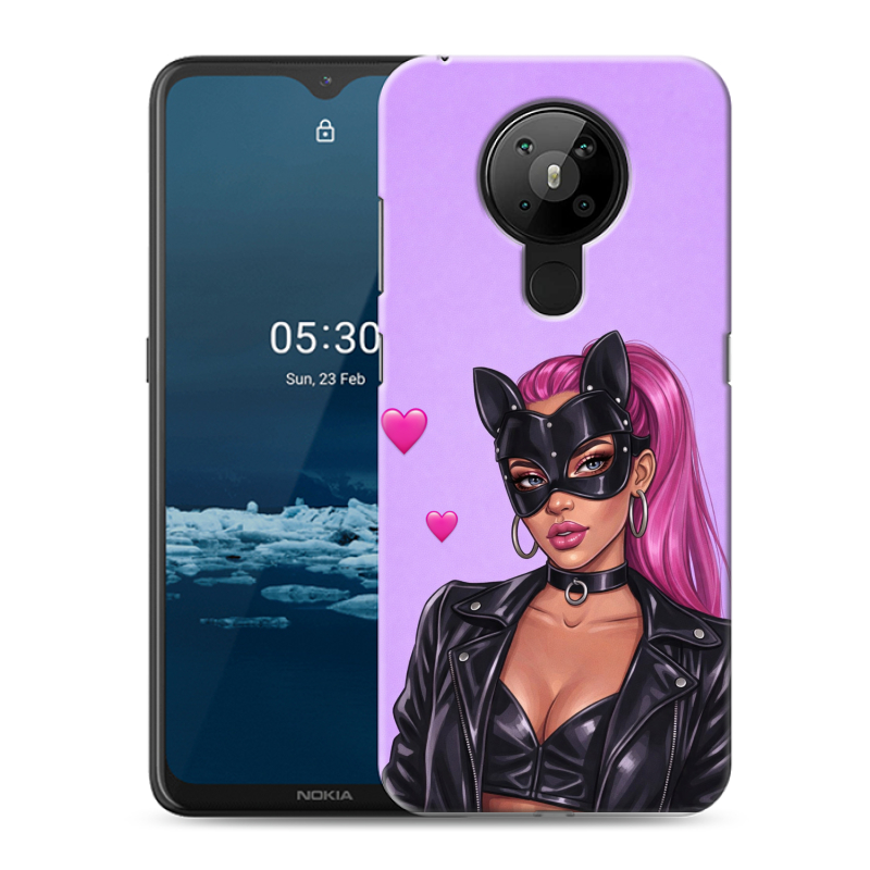 Силиконовый противоударный чехол на Nokia 5.3 с принтом женский Силиконовый противоударный чехол на Nokia 5.3 с принтом женский