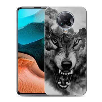 Силиконовый чехол на Xiaomi RedMi K30 Pro с принтом Волк Силиконовый чехол на Xiaomi RedMi K30 Pro с принтом Волк