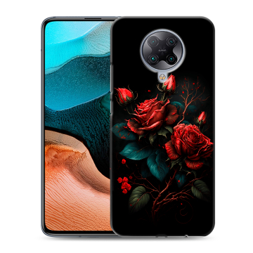 Силиконовый чехол на Xiaomi RedMi K30 Pro с принтом Розы красные