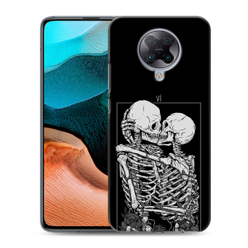 Силиконовый чехол на Xiaomi RedMi K30 Pro с принтом Поцелуй скелетов