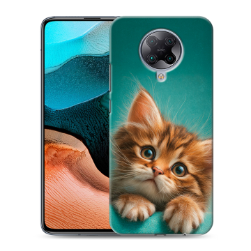 Силиконовый чехол на Xiaomi RedMi K30 Pro с принтом котенок