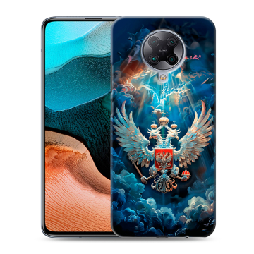 Силиконовый чехол на Xiaomi RedMi K30 Pro с принтом Герб флаг России