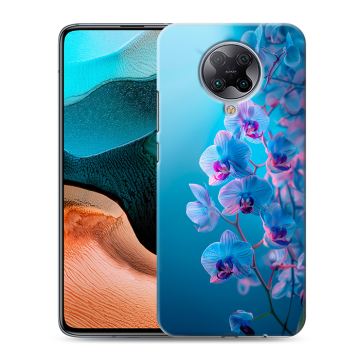 Силиконовый чехол на Xiaomi RedMi K30 Pro с принтом голубые орхидеи