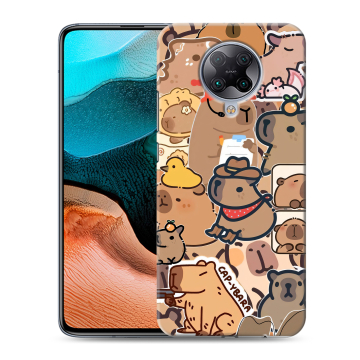 Силиконовый чехол на Xiaomi RedMi K30 Pro с принтом капибара Силиконовый чехол на Xiaomi RedMi K30 Pro с принтом капибара