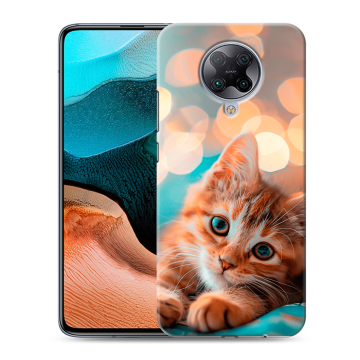 Силиконовый чехол на Xiaomi RedMi K30 Pro с принтом котик