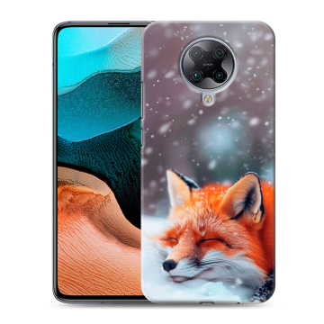 Силиконовый чехол на Xiaomi RedMi K30 Pro с принтом лиса