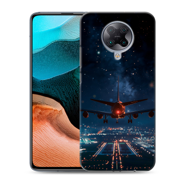 Силиконовый чехол на Xiaomi RedMi K30 Pro с принтом самолет