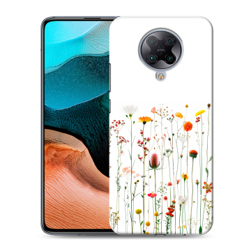 Силиконовый чехол на Xiaomi RedMi K30 Pro с принтом цветы