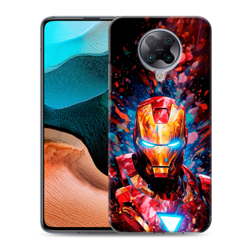 Силиконовый чехол на Xiaomi RedMi K30 Pro с принтом Железный человек Ironman