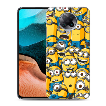 Силиконовый чехол на Xiaomi RedMi K30 Pro с принтом Миньоны