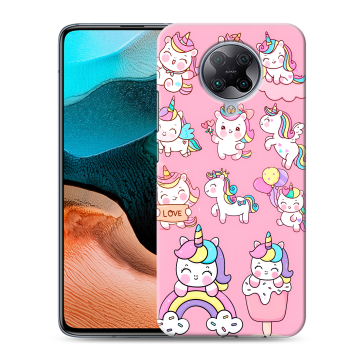 Силиконовый чехол на Xiaomi RedMi K30 Pro с принтом Единороги и радуга Силиконовый чехол на Xiaomi RedMi K30 Pro с принтом Единороги и радуга