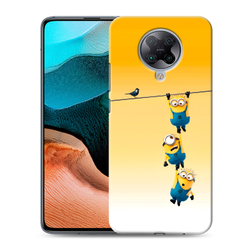 Силиконовый чехол на Xiaomi RedMi K30 Pro с принтом Миньоны