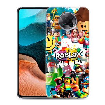 Силиконовый чехол на Xiaomi RedMi K30 Pro с принтом Roblox Роблокс