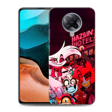 Силиконовый чехол на Xiaomi RedMi K30 Pro с принтом Hazbin Hotel Отель Хазбин