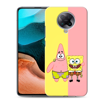 Силиконовый чехол на Xiaomi RedMi K30 Pro с принтом Спанч боб Спанчбоб