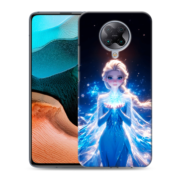 Силиконовый чехол на Xiaomi RedMi K30 Pro с принтом Холодное сердце Frozen