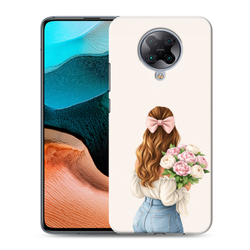 Силиконовый чехол на Xiaomi RedMi K30 Pro с принтом женский