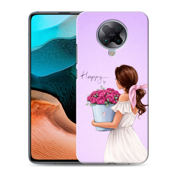 Силиконовый чехол на Xiaomi RedMi K30 Pro с принтом женский