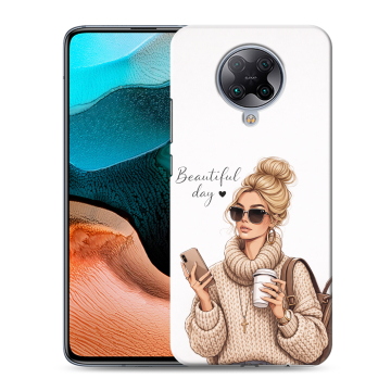 Силиконовый чехол на Xiaomi RedMi K30 Pro с принтом женский