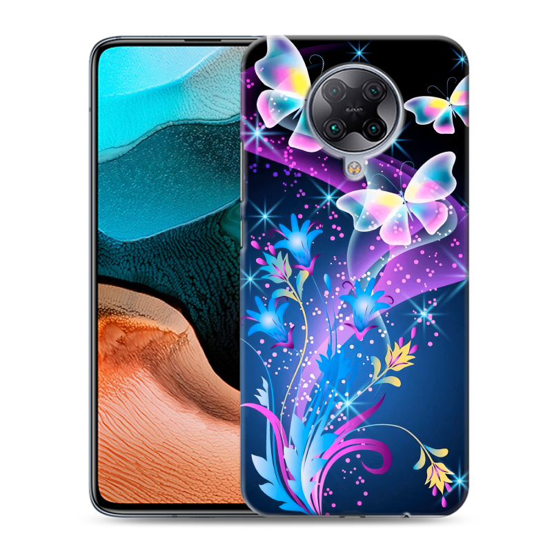 Силиконовый чехол на Xiaomi RedMi K30 Pro с принтом Бабочки Силиконовый чехол на Xiaomi RedMi K30 Pro с принтом Бабочки