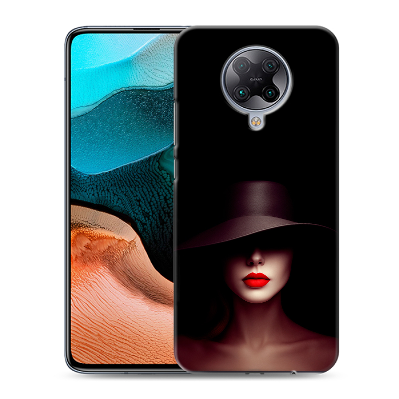 Силиконовый чехол на Xiaomi RedMi K30 Pro с принтом Девушка в шляпе Силиконовый чехол на Xiaomi RedMi K30 Pro с принтом Девушка в шляпе