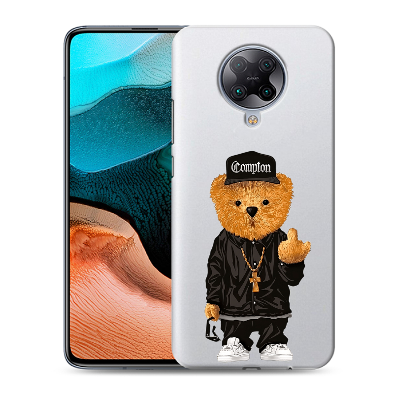 Силиконовый чехол на Xiaomi RedMi K30 Pro с принтом Мишка Силиконовый чехол на Xiaomi RedMi K30 Pro с принтом Мишка