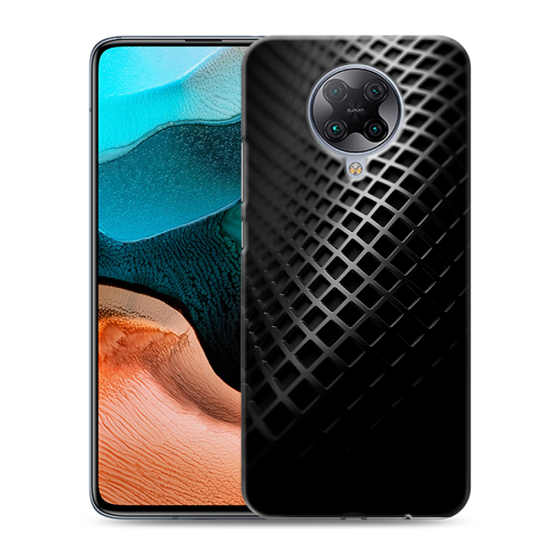 Силиконовый противоударный чехол на Xiaomi RedMi K30 Pro с принтом Текстура металла Силиконовый противоударный чехол на Xiaomi RedMi K30 Pro с принтом Текстура металла