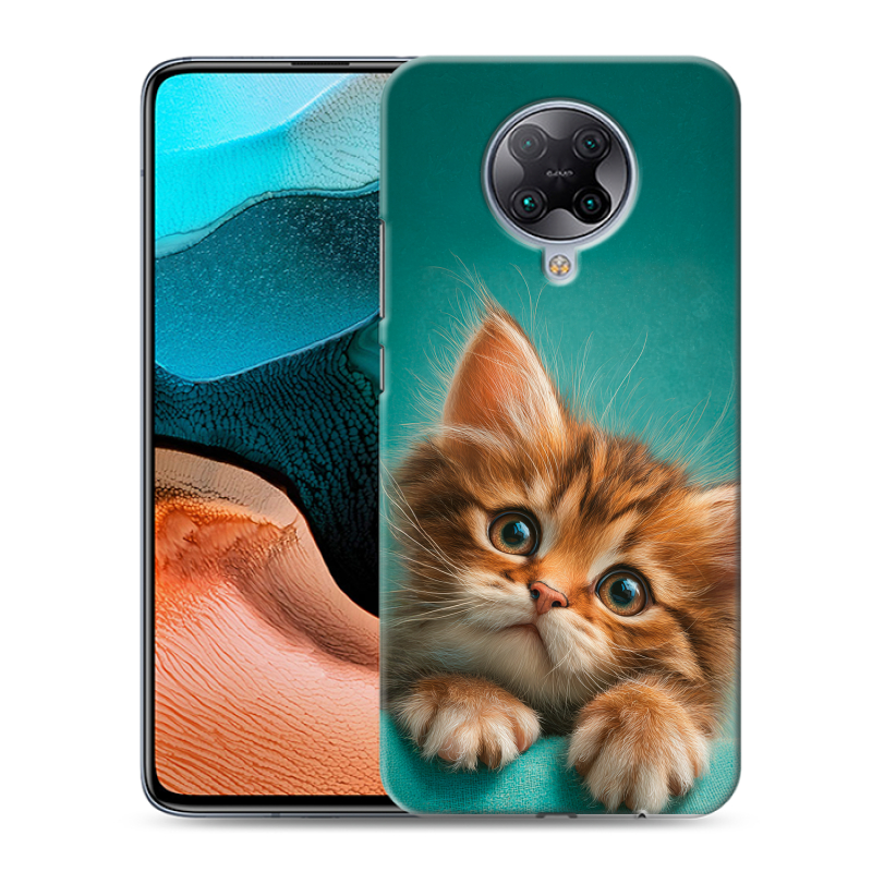 Силиконовый чехол на Xiaomi RedMi K30 Pro с принтом котенок Силиконовый чехол на Xiaomi RedMi K30 Pro с принтом котенок