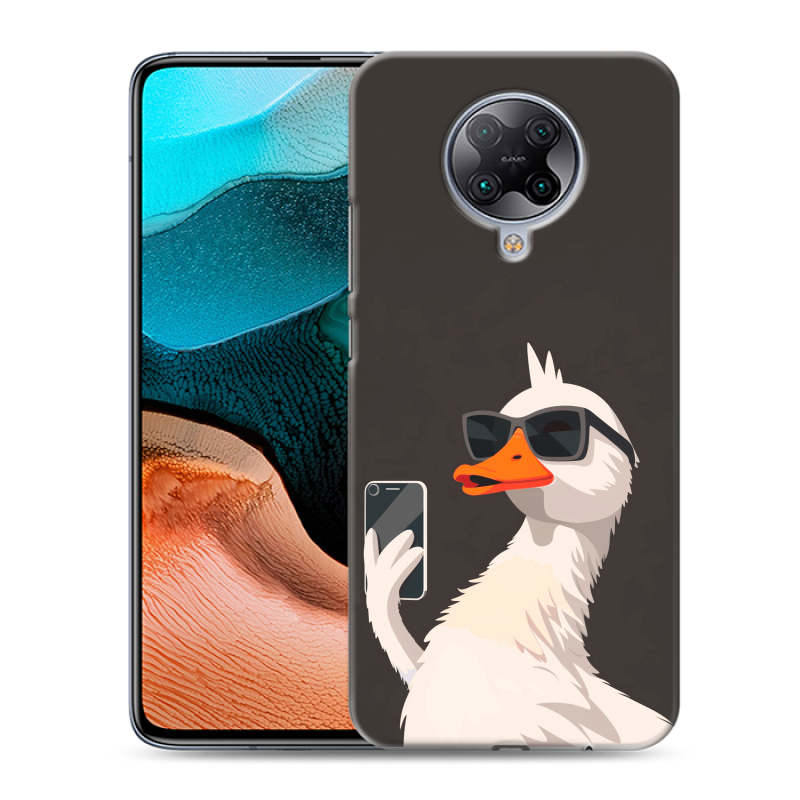 Силиконовый чехол на Xiaomi RedMi K30 Pro с принтом утка в очках Силиконовый чехол на Xiaomi RedMi K30 Pro с принтом утка в очках