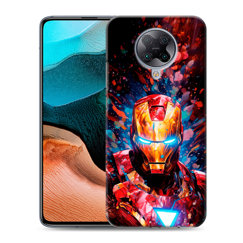 Силиконовый чехол на Xiaomi RedMi K30 Pro с принтом Железный человек Ironman Силиконовый чехол на Xiaomi RedMi K30 Pro с принтом Железный человек Ironman