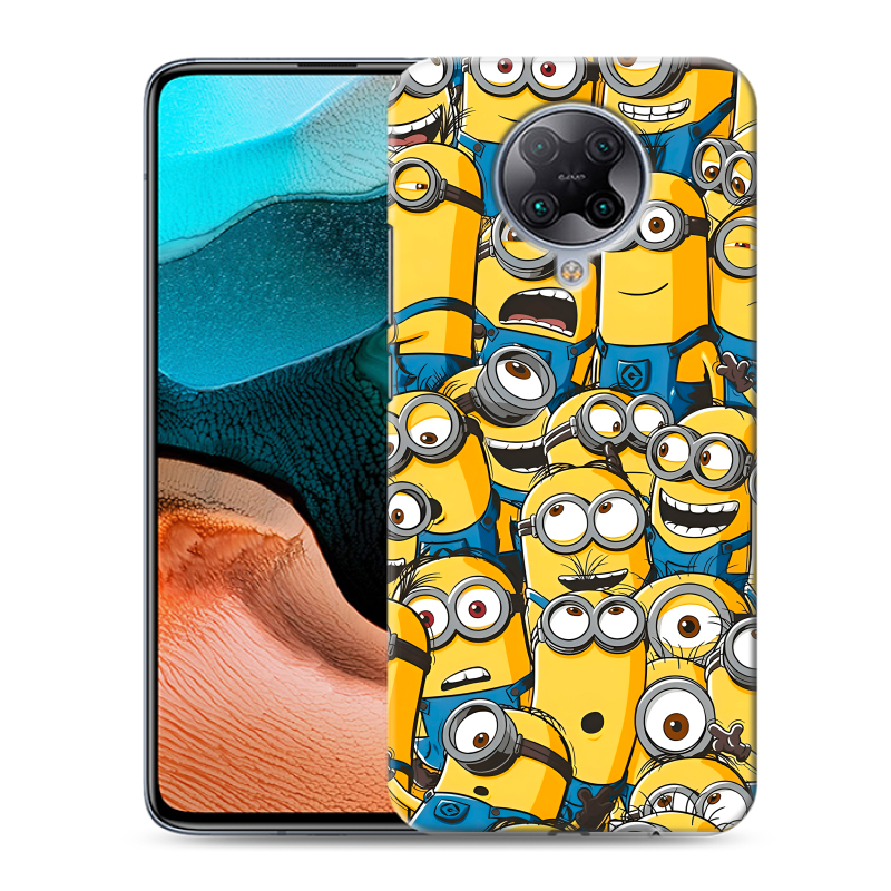 Пластиковый чехол на Xiaomi RedMi K30 Pro с принтом Миньоны Пластиковый чехол на Xiaomi RedMi K30 Pro с принтом Миньоны