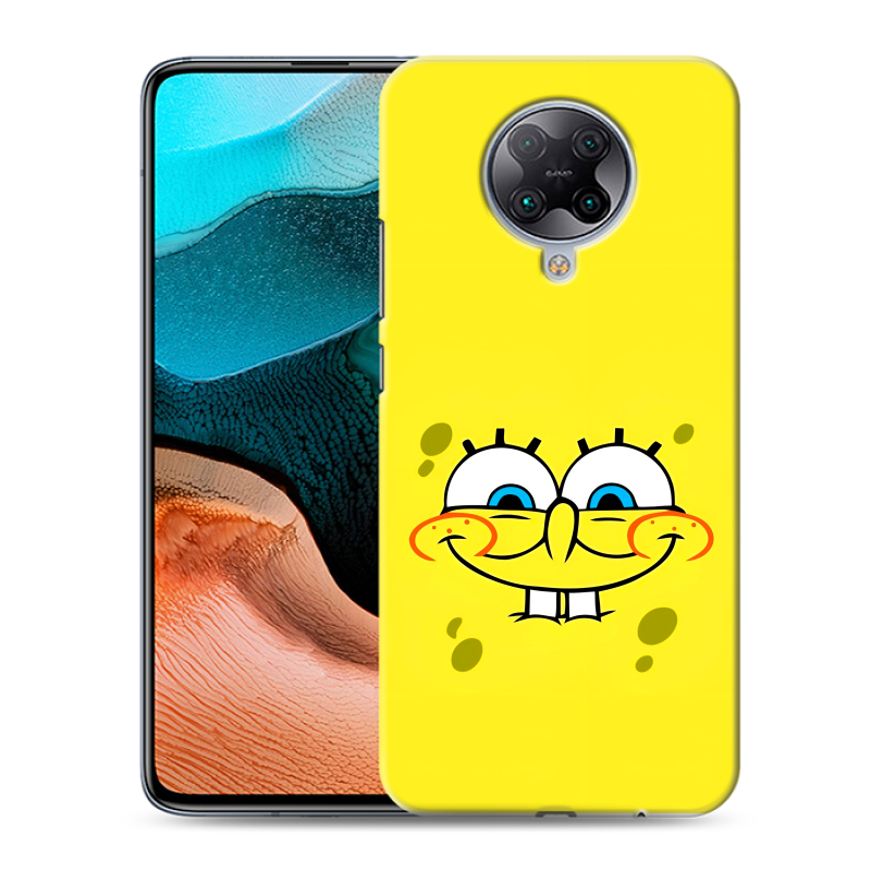 Пластиковый чехол на Xiaomi RedMi K30 Pro с принтом спанчбоб спанч боб Пластиковый чехол на Xiaomi RedMi K30 Pro с принтом спанчбоб спанч боб