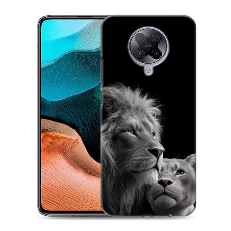 Силиконовый чехол на Xiaomi RedMi K30 Pro с принтом Лев кошки Силиконовый чехол на Xiaomi RedMi K30 Pro с принтом Лев кошки