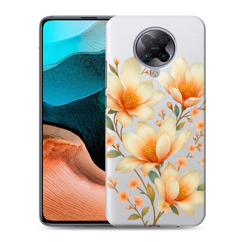 Пластиковый чехол на Xiaomi RedMi K30 Pro с принтом Цветы Пластиковый чехол на Xiaomi RedMi K30 Pro с принтом Цветы