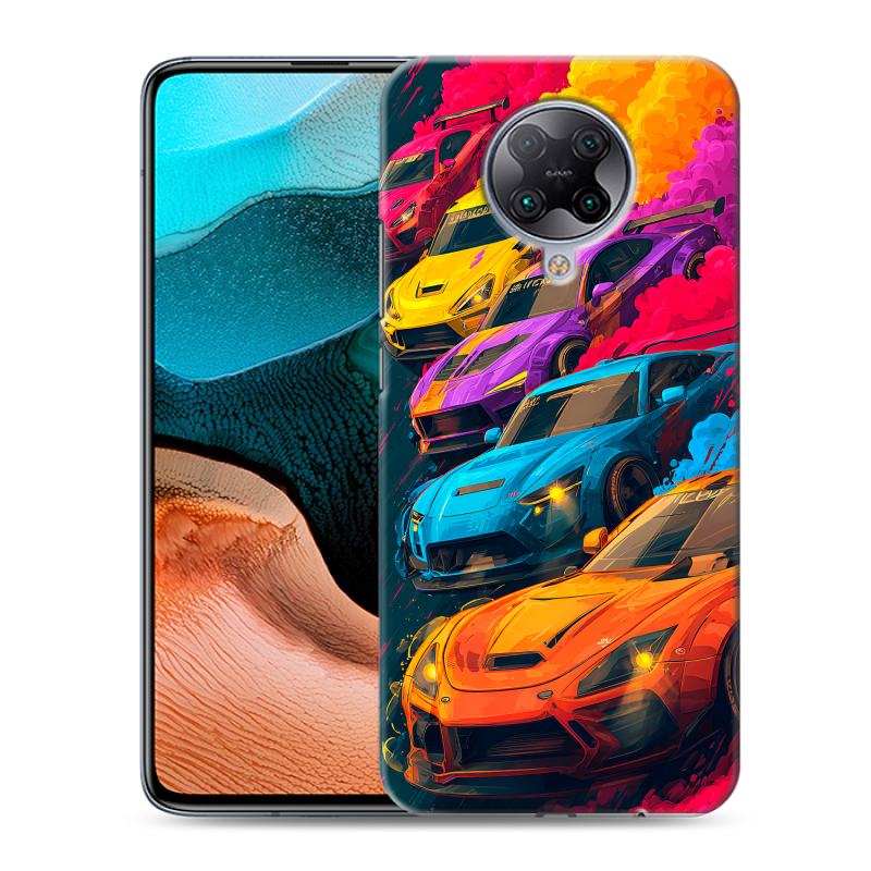Силиконовый противоударный чехол на Xiaomi RedMi K30 Pro с принтом Тачки Силиконовый противоударный чехол на Xiaomi RedMi K30 Pro с принтом Тачки