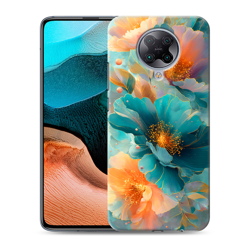 Силиконовый чехол на Xiaomi RedMi K30 Pro с принтом Цветы Силиконовый чехол на Xiaomi RedMi K30 Pro с принтом Цветы