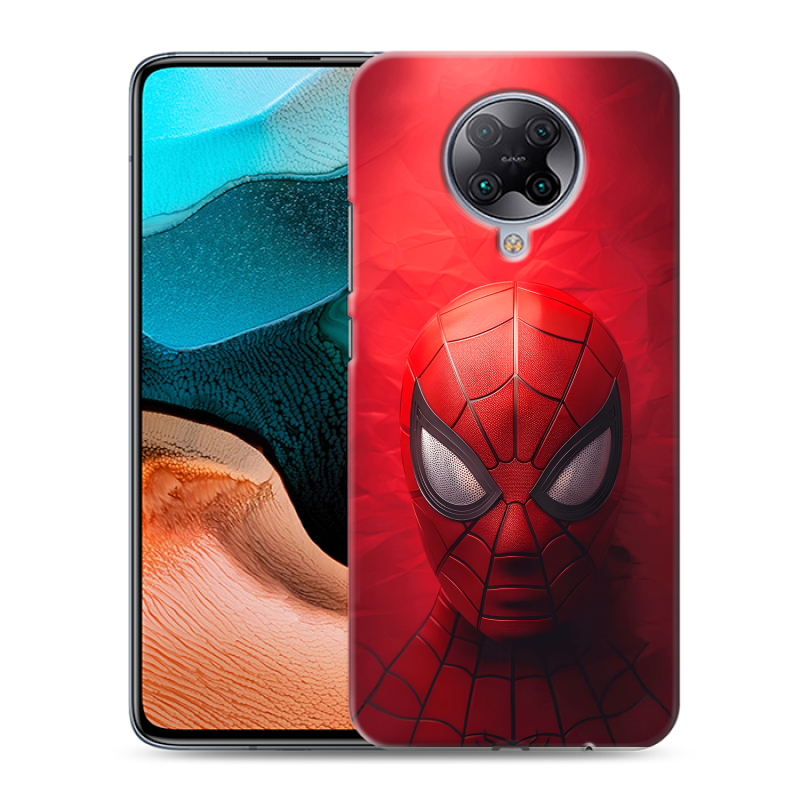 Силиконовый противоударный чехол на Xiaomi RedMi K30 Pro с принтом Spiderman Человек паук Силиконовый противоударный чехол на Xiaomi RedMi K30 Pro с принтом Spiderman Человек паук