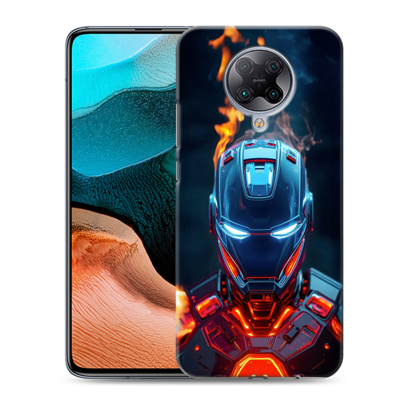 Силиконовый противоударный чехол на Xiaomi RedMi K30 Pro с принтом IronMan Железный человек Силиконовый противоударный чехол на Xiaomi RedMi K30 Pro с принтом IronMan Железный человек
