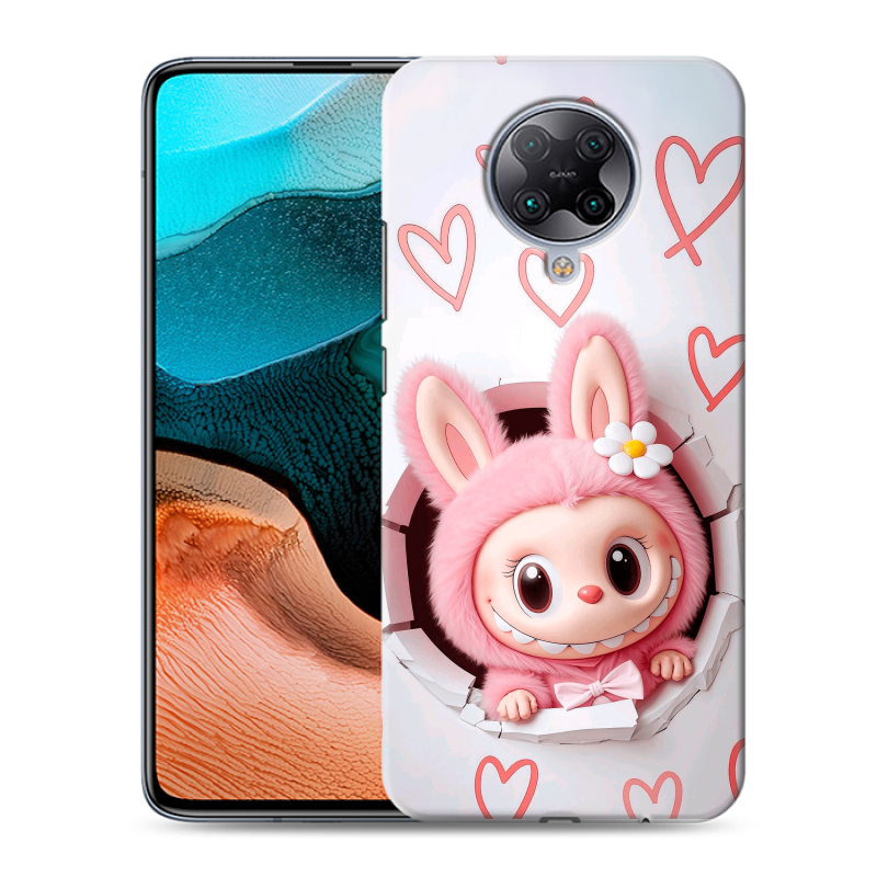 Силиконовый чехол на Xiaomi RedMi K30 Pro с принтом Labubu Лабубу Силиконовый чехол на Xiaomi RedMi K30 Pro с принтом Labubu Лабубу