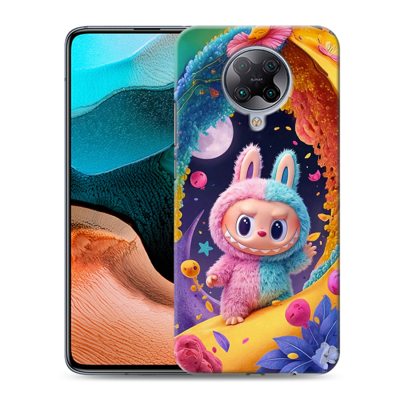 Силиконовый чехол на Xiaomi RedMi K30 Pro с принтом Labubu Лабубу Силиконовый чехол на Xiaomi RedMi K30 Pro с принтом Labubu Лабубу