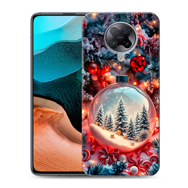 Силиконовый противоударный чехол на Xiaomi RedMi K30 Pro с принтом Новый год Силиконовый противоударный чехол на Xiaomi RedMi K30 Pro с принтом Новый год