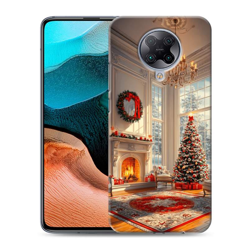 Силиконовый чехол на Xiaomi RedMi K30 Pro с принтом Новый год Силиконовый чехол на Xiaomi RedMi K30 Pro с принтом Новый год