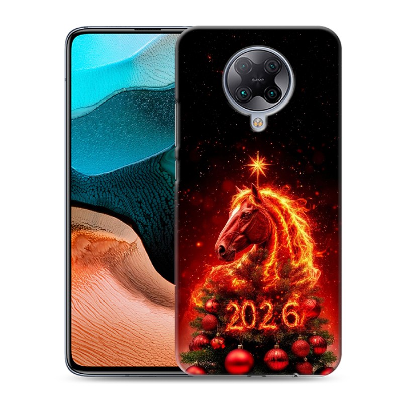 Силиконовый чехол на Xiaomi RedMi K30 Pro с принтом Новый год Силиконовый чехол на Xiaomi RedMi K30 Pro с принтом Новый год