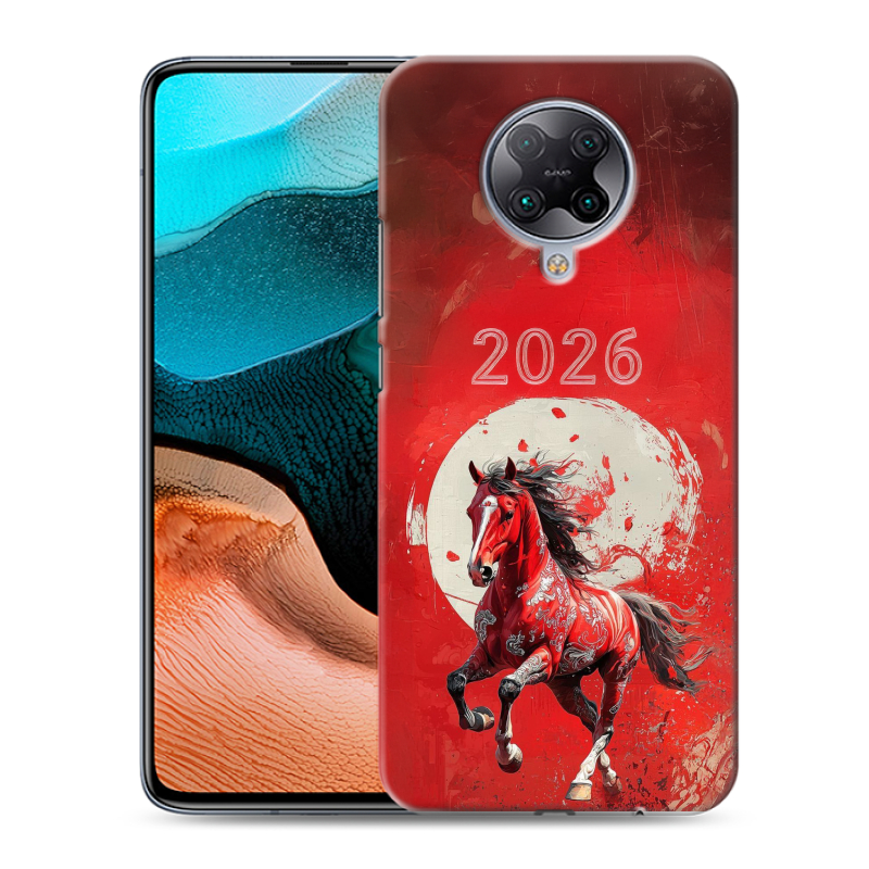 Пластиковый чехол на Xiaomi RedMi K30 Pro с принтом Новый год Пластиковый чехол на Xiaomi RedMi K30 Pro с принтом Новый год