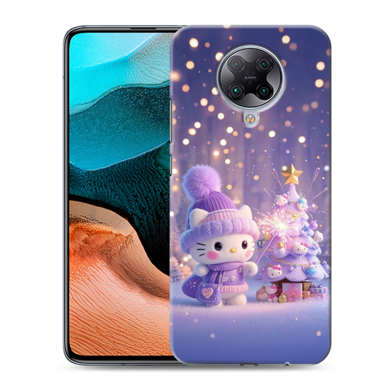Пластиковый чехол на Xiaomi RedMi K30 Pro с принтом Новый год Пластиковый чехол на Xiaomi RedMi K30 Pro с принтом Новый год