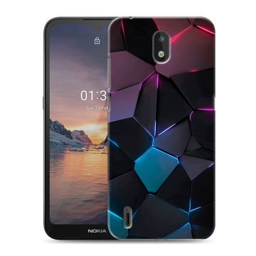 Силиконовый чехол на Nokia 1.3 с принтом Геометрия неона Силиконовый чехол на Nokia 1.3 с принтом Геометрия неона