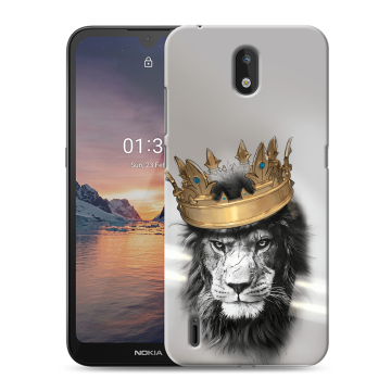 Силиконовый чехол на Nokia 1.3 с принтом Лев с короной Силиконовый чехол на Nokia 1.3 с принтом Лев с короной