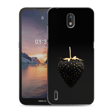 Силиконовый чехол на Nokia 1.3 с принтом Черная клубника Силиконовый чехол на Nokia 1.3 с принтом Черная клубника