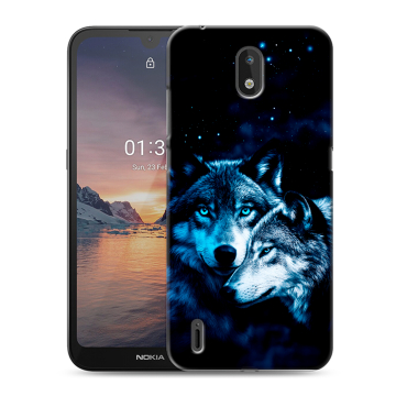 Силиконовый чехол на Nokia 1.3 с принтом Волки Силиконовый чехол на Nokia 1.3 с принтом Волки