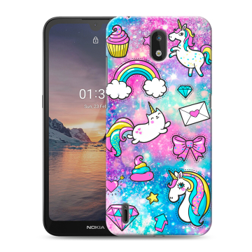 Силиконовый чехол на Nokia 1.3 с принтом Единороги Силиконовый чехол на Nokia 1.3 с принтом Единороги